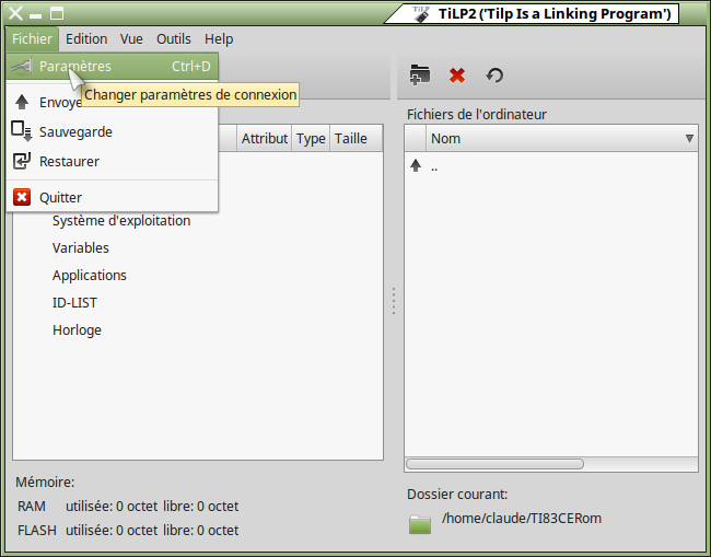 linuxaddict:logiciels:tilp_-_fichier_-_parametres.png